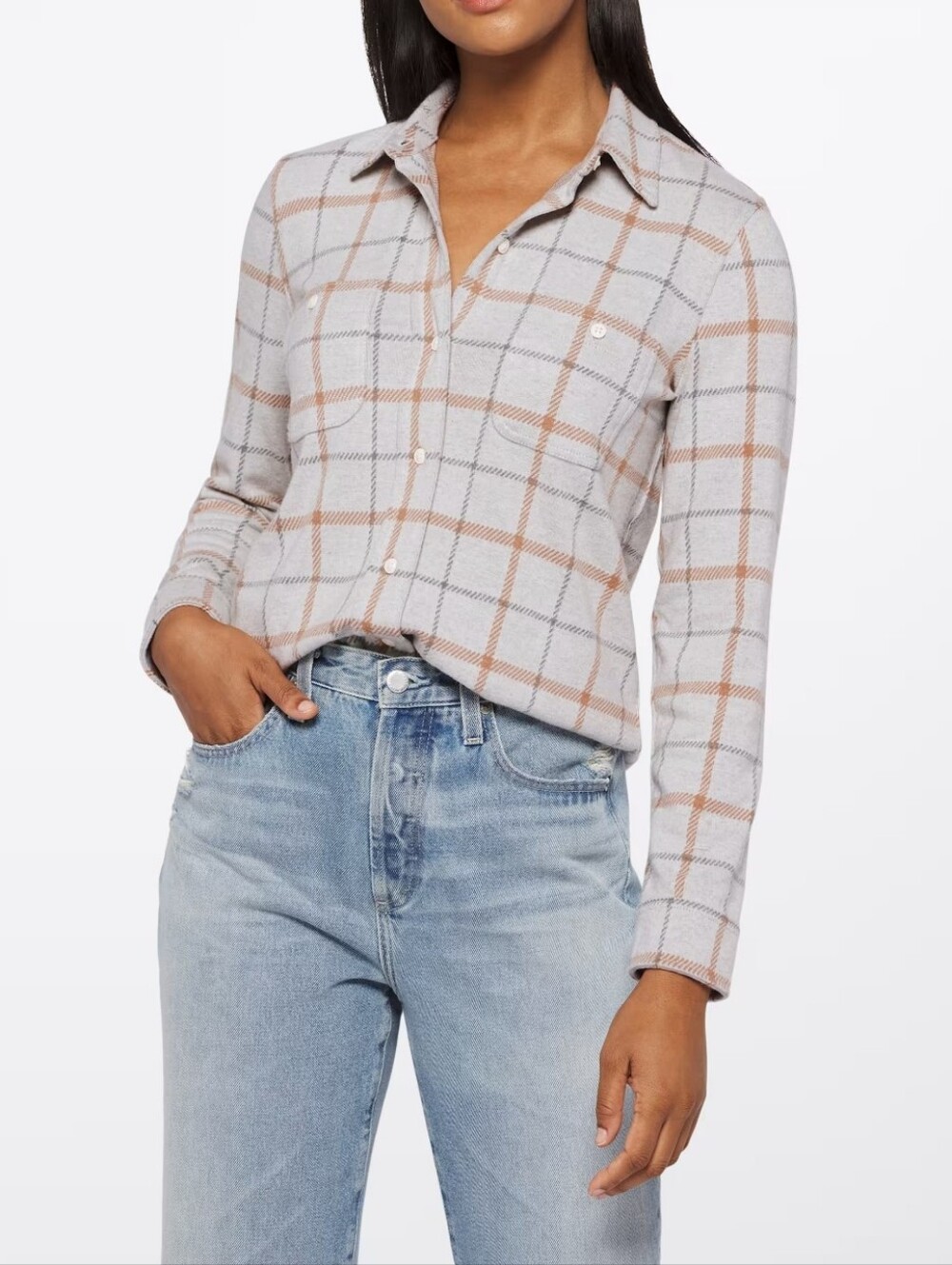 Faherty Legend Knit Button Down Shirt Small Off White